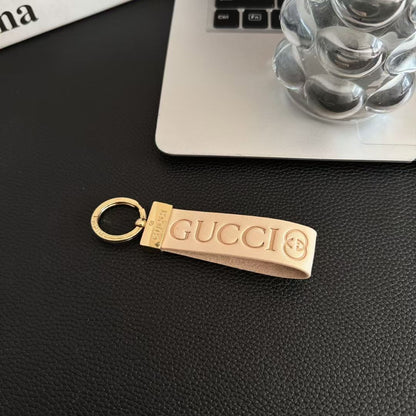 Gucci Leather Logo Keyring