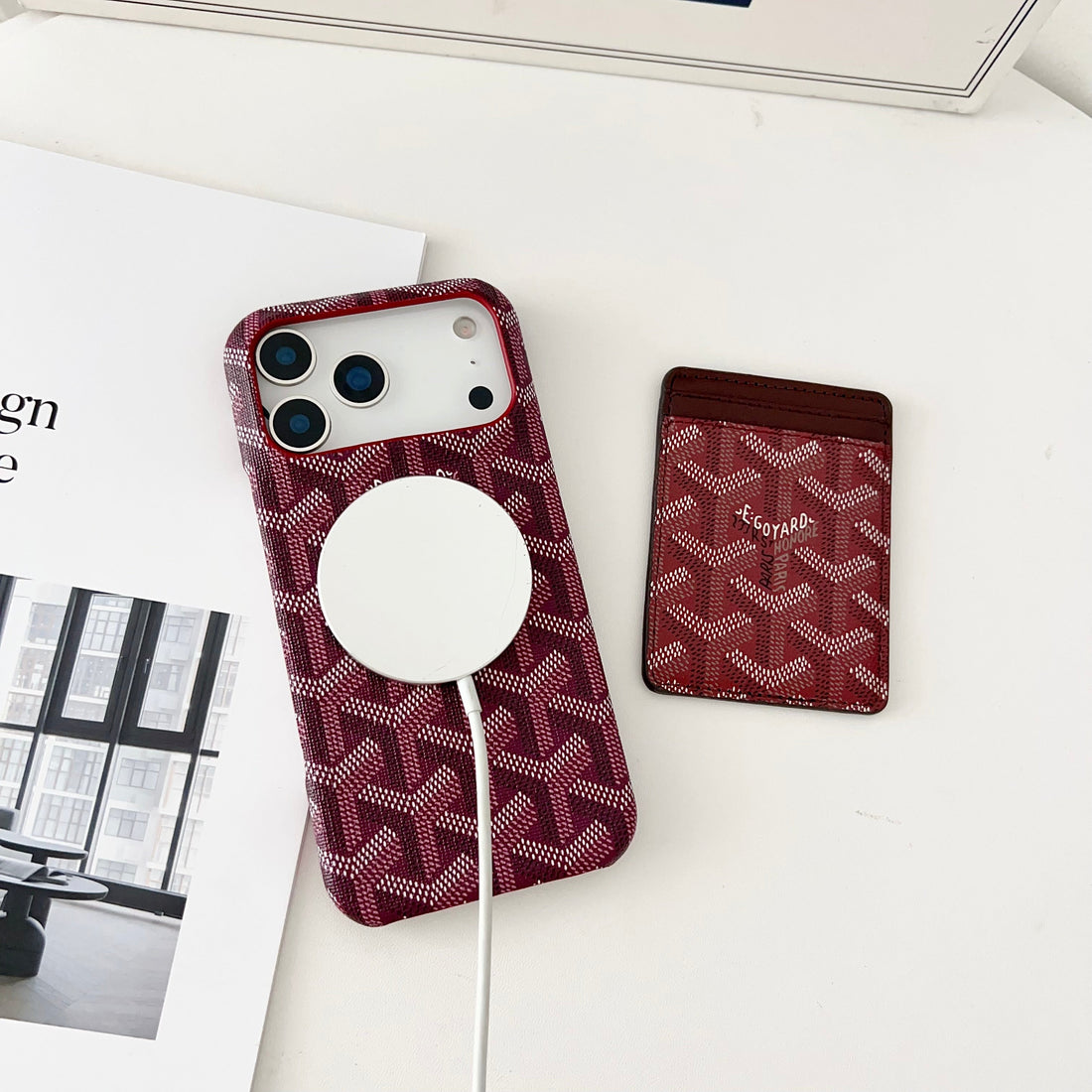 Goyard-Inspired Luxury iPhone Case
