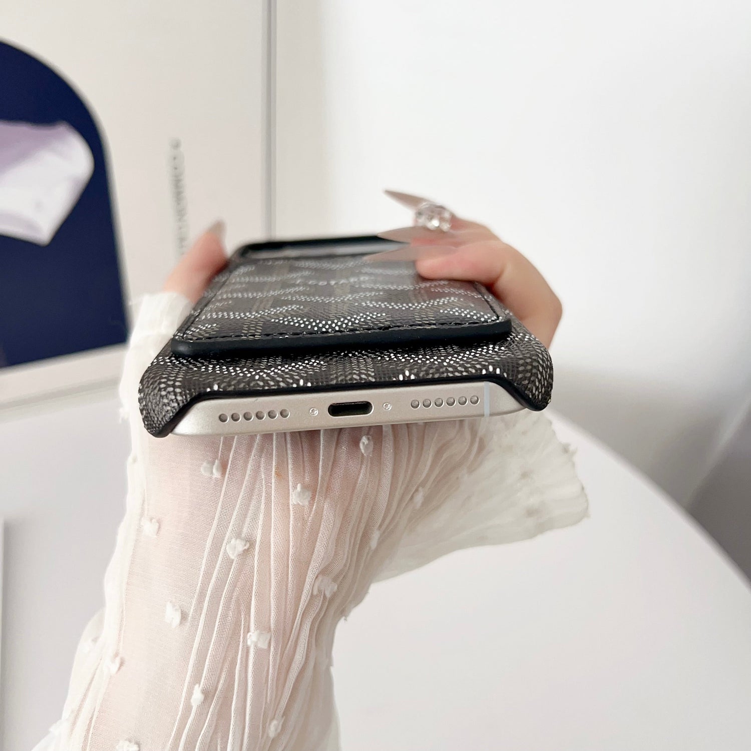 Goyard-Inspired Luxury iPhone Case